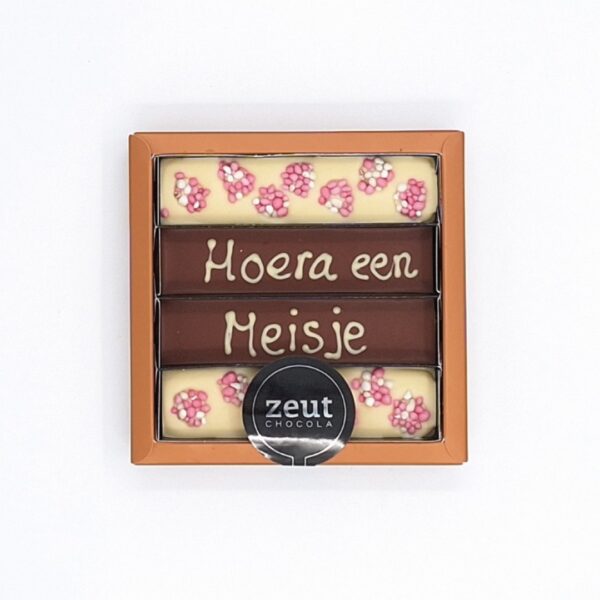 4 reepjes <br>'Hoera een meisje'