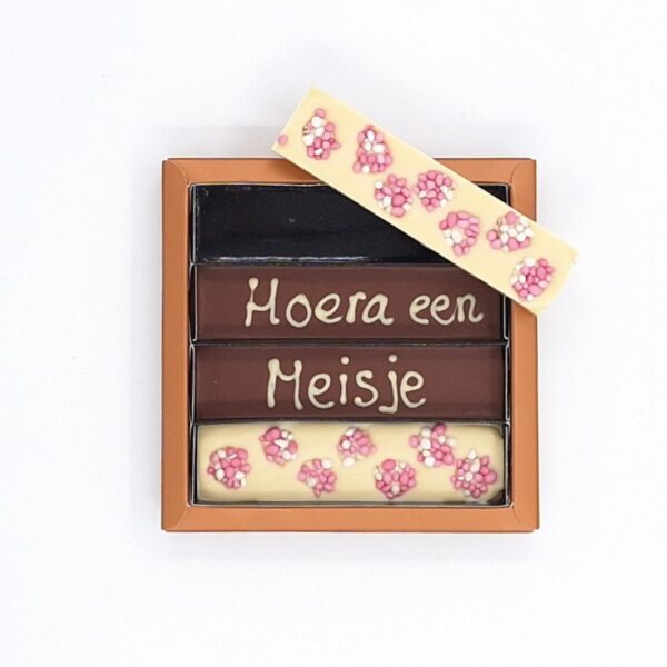 4 reepjes <br>'Hoera een meisje' - Afbeelding 2