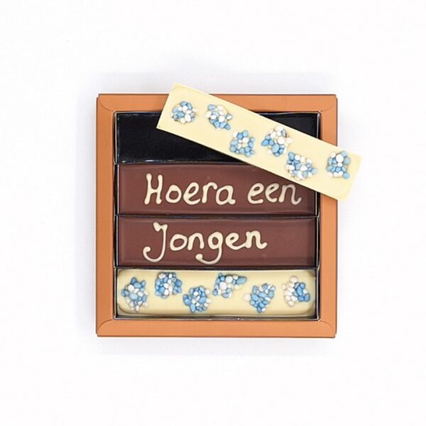 4 reepjes <br>'Hoera een jongen' - Afbeelding 2